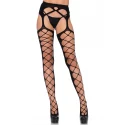 Diamond net opaque stockings