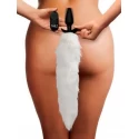 Vibrating Narrow Anal Plug With Tail - Fox