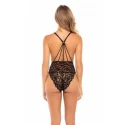 Low-cut Lace Body - Black