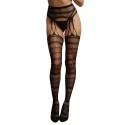 Suspender striped pantyhose