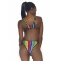 Rainbow fishnet bodysuit