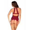 Bielizna-Ivetta gorset i stringi czerwony S/M