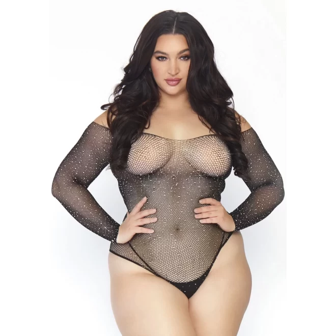 Crystalized fishnet bodysuit +