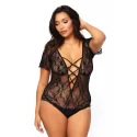 Floral lace teddy