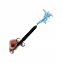 Ribbed silicone lubricant launcher