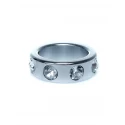 Pierścień-Metal Cock Ring with Cristal Diamonds Small