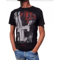 T-shirt czarny ze wzorem
