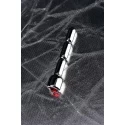 Silver urethral plug TOYFA Metal with pink gem