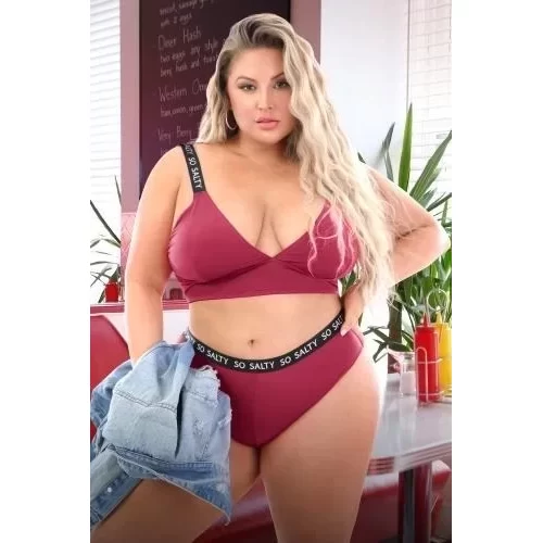 So Salty Bralette With Matching Panty - Curvy