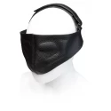 Leather blinding mask - black