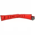 Leather handler's collar - black | red