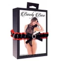 BARELY BARE PEEK A BOO LACE TEDDY BLACK