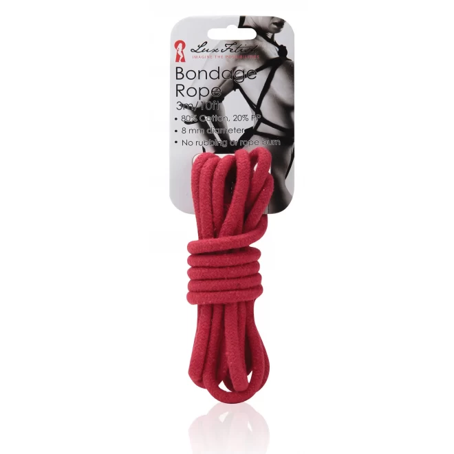 Lina do wiązania Lux Fetish Bondage Rope Red 3m