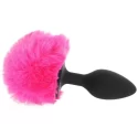 Happy rabbit bunny tail butt plug black small