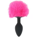 Happy rabbit bunny tail butt plug black small