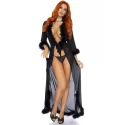 Marabou robe & string