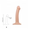 Silicone bendable dildo double density vanilla s