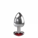 A&E ADAMS RED HEART GEM ANAL PLUG LARGE