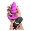 21x vibrating silicone swirl butt plug with remotel