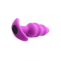 21x vibrating silicone swirl butt plug with remotel