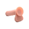 9 inch vibrating remote control silicone dildo with balls - fles