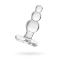 Anal plug, transparent, glass, 10,5 cm