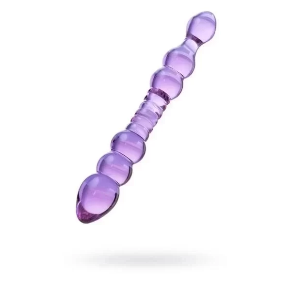 Dildo, pink, glass, 22,8 cm