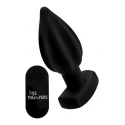 Ribbed vibrating anal plug with remote control
