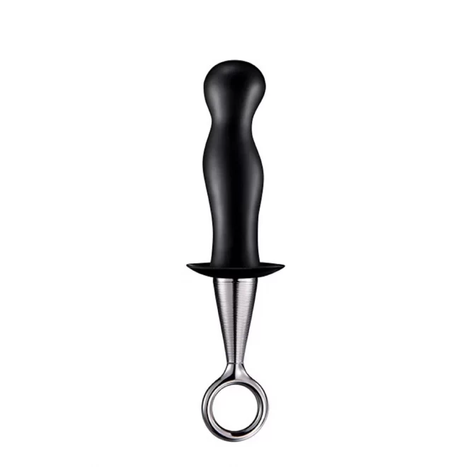 MENZSTUFF ANAL PLUG WITH PLATED HANDLE