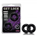 Get Lock Cock Rings Over Sized Set-Black
