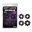Get Lock Cock Rings Set-Black
