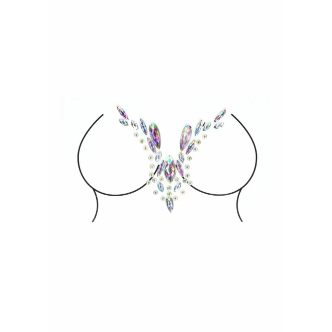 Dazzling deep-v cleavage bling sticker