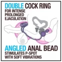 Korek analny z ringiem Anal Plug with Vibrating Cockring