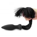 Anal Plug with Pony Tail Black