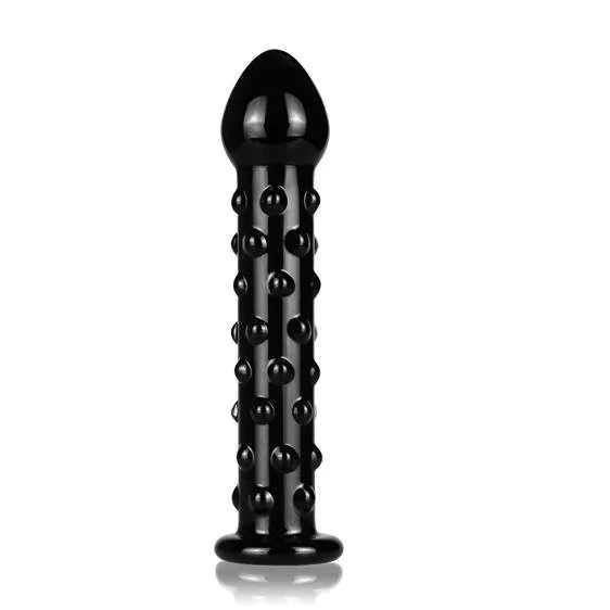 7" Glass Romance Dildo Black