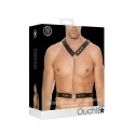 Twisted bit black leather harness - one size