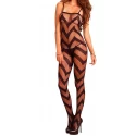 Bodystocking z ciekawym wzorem Sheer Chevron Bodystocking