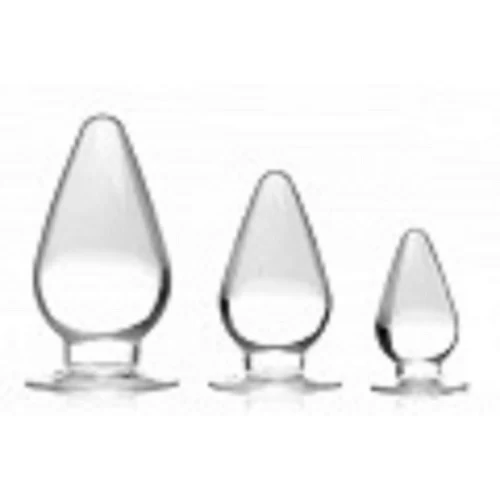 Triple Cones Anal Plug Set Of 3 - Clear