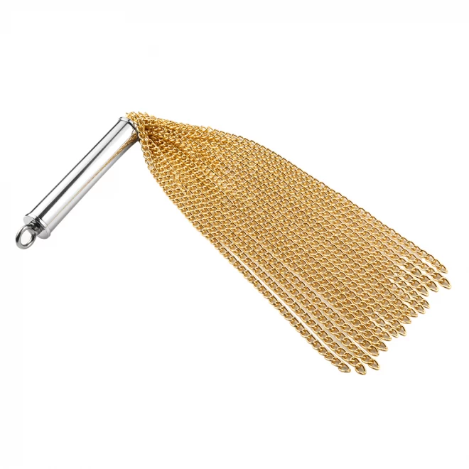Chain whip with built-in plug - gold