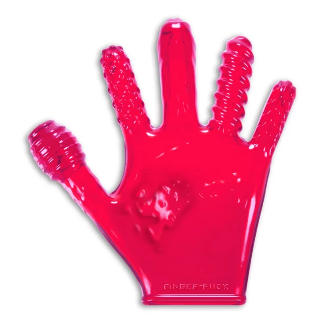 [tpr] finger fuck textured glove - hot pink