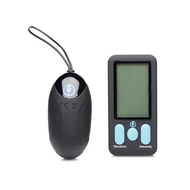 Zeus e-stim pro - vibrating + e-stim silicone egg w. remote