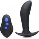 Zeus e-stim pro - vibrating + e-stim silicone anal plug w. r