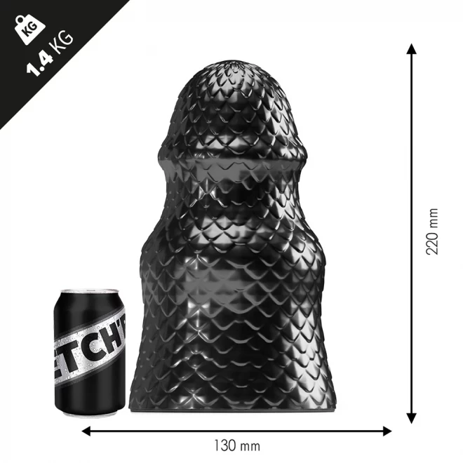 Stretch'r scaly butt plug l black metallic