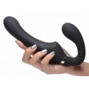 Mighty Rider Vibrating Strapless Strap-On - Black