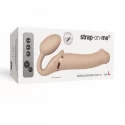 Strap On Me - Strapless Vibrating Strap-On Dildo - Size L - Beige