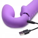 G-Pulse Vibrating Strapless Strap-On - Purple