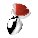 Gemstones red jasper heart small anal plug