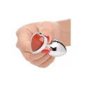Gemstones red jasper heart small anal plug