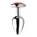 Gemstones red jasper heart small anal plug