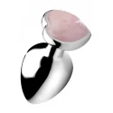 Gemstones rose quartz heart large anal plug